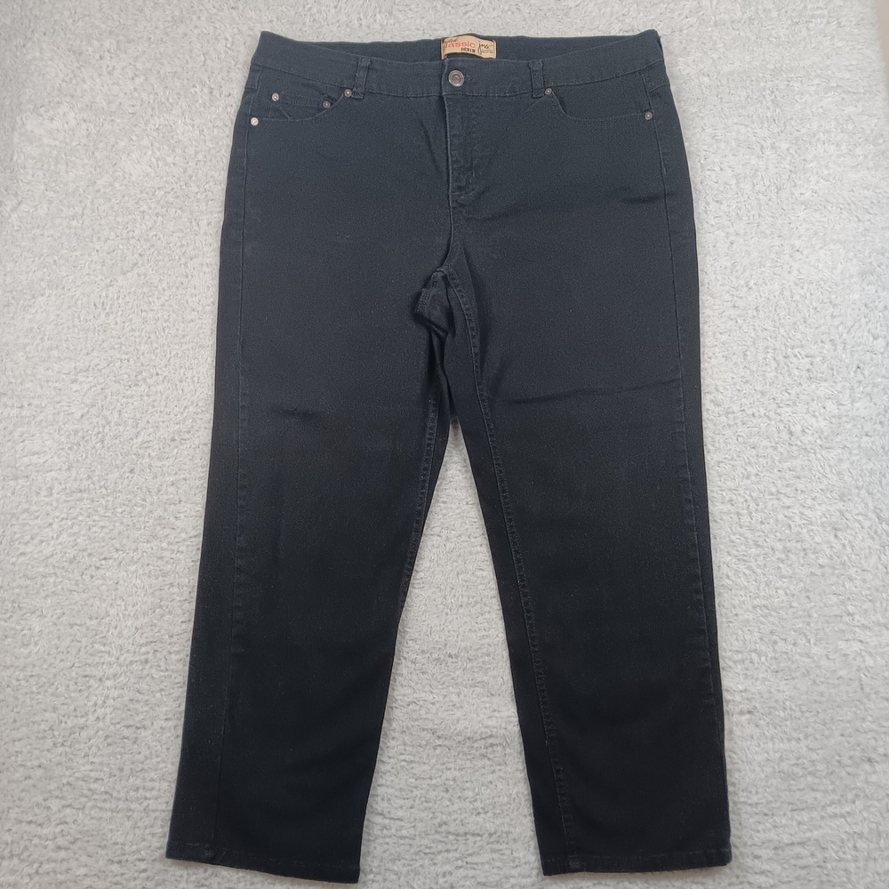 Just My Size Jeans Classic Stretch Women 20W Short Black Straight JM3959